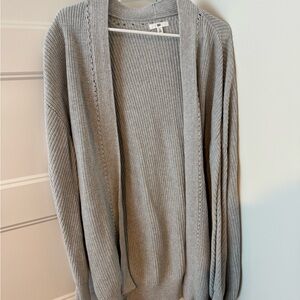 BP Light Gray Open-Front Cardigan